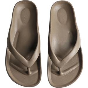 Arch Support Flip Flops for Women and Men Soft Cushioning EVA Thong Sandals with Thick Sole, Non-Slip Quiet Outsole, Shock Absorbing Shower & Beach Flip Flops, 7.5-8.5 Women/6-7 Men