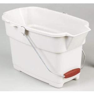 Rubbermaid Roughneck Square Bucket, 14-Quart, Bisque, Comfortable/Durable Pour Handle, Sturdy Pail Bucket for Household Cleaning/Mopping