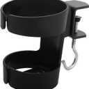 Ciieeo Adjustable Desk Cup Holder with Space-Saving Hook Multifunctional Mug Organizer for Home Office School Prevents Spills Fits Various Cup Easy to Clean