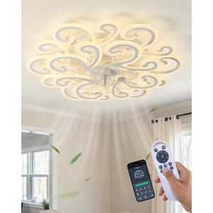 Modern LED Ceiling Light with Elegant Swirl Design, Energy-Efficient White Ceiling Lamp, Stylish Light Fixture for Living Room, Bedroom, or Office