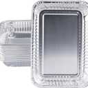 20 Pack Grill Drip Pans, Compatible with Weber 6415 Grill Accessories, Genesis, Traveler, Q Series, Disposable Aluminum, Foil Grease Trays 8.5" X 6" (20 Pack)