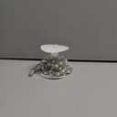 1 Yard Pearl Rhinestone Trim, Inlaid Pearl Beaded Chain, Crystal Applique Ideal for DIY and Wedding Party Decoration Bridal Embellishments, 0.8" Width (Eye Pearl)