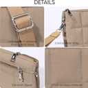 befen Puffer Crossbody Wristlet for Women, RFID Wristlet Wallet Purse with 2 Strap, Lightweight Shoulder Bag for Travel