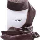 woric Brown Velvet Ribbon 1 1/2 Inch 5 Yards Frayed Velvet Valentines Ribbon for Wedding Flower Bouquet Gift Wrapping Wreath Valentines Day Gifts Home Decorations