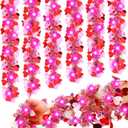 Chuangdi Chuangdi 16.4 Feet Valentine's Day Tinsel Garland with Lights 50 LEDs Metallic Tinsel Twist Garland Hanging Shiny Lights for Valentine Tree Wreath Wedding Home Party Decorations(Mixed Pink)