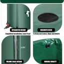 THUNDERBAY 53 Gallon Collapsible Rain Barrel, Portable Rain Barrels to Collect Rainwater from Gutter, Rainwater Collection System, Water Storage Tank Catcher Container with Filter Spigot