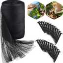 PACETAP 20 x 30 Ft Koi Pond Netting Kit, Heavy Duty Pond Netting Mesh Net Cover for Leaves, Protecting Koi Fish from Birds, Cats -Stakes Included (20x30)