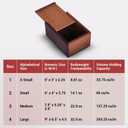 Wooden Keepsake Urn Box, Cremation Urns for Human Ashes, Handcarved Decorative Memorial, Wood Casket for Pets, Cat, Infant, Adult Memorial, Burial Urns for Ashes - Medium