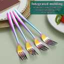 Kyraton Rainbow Dinner Forks Set of 12, 8.15" Stainless Steel Table Forks Silverware Set for Home, Restaurant, Hotel, Dishwasher Safe