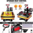 AKEYDIY Heat Press Machine 15 x 12 Inch T Shirt Press Machine 360-Degree Swing Away Digital Shirt Printing Press Machine Heat Transfer Sublimation for T Shirts Mugs Hat Plate Cap (8 in 1)