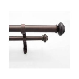 Window Curtain Rod, W 52in