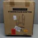 Medical king Walkers for Seniors Aluminum Lightweight Walker with Wheels, Adjustable Width and Height, Folding Walker for Elderly, Handicapped, Disabled 2 Wheels in Front