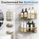 EUDELE 5-Pack Rustproof Stainless Steel Shower Caddy No Drill Adhesive Bathroom Organizer with Large Capacity, Spacious Shower Shelves for Inside Shower, Kitchen & Home Decor Storage-XL Size