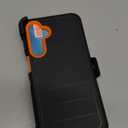 for Samsung Galaxy A16 5G Case with Belt Clip Holster,2X Screen Protectors & Kickstand,Heavy Duty Shockproof Drop Protection Bumper Military Grade Full Body Non Slip Rugged Durable Phone Cover (Black Orange#1)