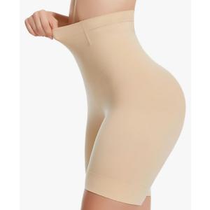 sellto Shapewear Tummy Control High Waisted Body Shaper Shorts Women Seamless Girdles Under Dresses Shorts Thigh Slimmer S