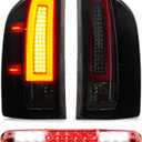 Tail Light + 3rd Third Brake Cargo Lamp for Chevy Silverado 1500 07-13, 2500HD & 3500HD 07-14, GMC Sierra 3500HD 08-14, High Mount Stop Light Rear LED Taillight, 25958482 25958483 GM2800207 GM2801207