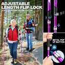 Covacure Hiking Poles Collapsible Trekking Poles - Aluminum Alloy 7075 Walking Sticks for Hiking with Telescopic & Foldable Tri-fold Design Hiking Gear for Women Men, Hiking, Camping, Climbing