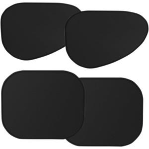 4 Pack Car Window Shade, 100% Block Light Covers, Keeps Cooler Sunburn Protection Sun Shade (Black)