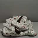 ugoutry 100% Blackout Beige Curtains 96 Inches Long for Bedroom, Red and Green Cherry Leaves Patterned Curtains for Living Room, Farmhouse Thermal Insulated Botanical Drapes Grommet 2 Panels Set