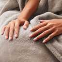 Northwest Ashford Home Cozy Warmwell Blanket Moonlight Taupe Throw Size 50 x 60 inches