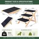 Dog Stairs/Ramp for Bed, Wooden 2-in-1 Foldable Pet Stairs & Ramp (3 Steps)
