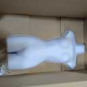 SSWBasics Female Mannequin Torso - Fits Womens Sizes 5-10 - Molded, Shatterproof & White, 34.75"H
