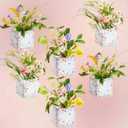 Giegxin 6 Sets Baby in Bloom Baby Shower Decorations Wildflower Table Centerpieces a Little Wildflower is on The Way Artificial Spring Flower with Paper Boxes for Floral Wedding Birthday Party Decor