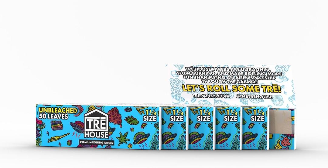 2 x TRE House Papers Premium 6 Pack 300 Papers (1 1/4, Unbleached)
