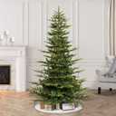 Puleo International 6.5ft Pre-Lit Aspen Fir Artificial Christmas Tree with 500 Clear Lights, 903 Realistic Dense Branch Tips, Easy Setup Artificial Trees with Sturdy Metal Stand