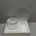 Ribbed Glass Vases, Set of 2 Fluted Vases for Flowers, Clear Vase for Tulips, Modern Glass Vase for Living Room, Dining Table, Office, Entryway, Mantle, Bookshelf, Wedding Gifts (Large+Oval)