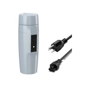 Portable Electric Kettle Boiler, Small Electric Travel Kettle, 300W Fast Water Heater, Mini Electric Tea Coffee Mug for Hotels/Offices/RVs, Automatic Shut-Off & Restart, Elegant Gray