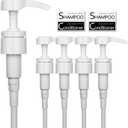5 Pack Universal Pumps for Shampoo Bottles, 1L 33.8 oz, Leakproof Dispenser Pumps for Salon Conditioner Bottles, White