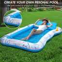 Inflatable Adult Pool Lounger Float - BAIAI Extra Large Beach Sun Tanning Floats Raft Sunbathing Water Lounge Floaties Tub with Drink Holder Blow Up Lake Suntan Floating Swimming Mattress Mat (XXL)