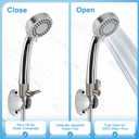 Shower Head Shut Off Value with Handle Lever, 304 Stainless Steel Water Flow Control Value 1/2" NPT Thread, Showerhead Shower Shut Off Adjustable Water Pressure Regulator, Water Saver