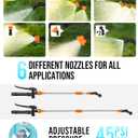 Backpack Sprayer with 2 X 2.5Ah Battery, 5H Continuous Spraying - Weed Sprayer for Lawn Garden 3.2 Gallon, with 7 Nozzles & Telescopic Wand, Battery Powered, Compatible with Makita 18V Battery