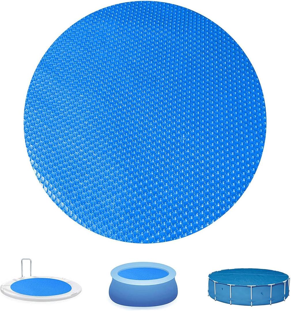 Solar Round Pool Covers Blankets, Solar Heating, Blue, 10 Ft, Round, Pool Cover