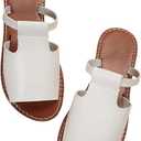 Women's Cut Out Slide Sandals Open Toe Summer Flat Sandals Outdoor Shoes, 10,5
