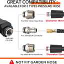 AURORA CAR Pressure Washer Gun with Swivel, with Replacement Wand Extension, with M22 14mm & 15mm Fitting, 3/8" Quick Connect Plug, 5 Nozzle Tips with Nozzle Holder, 5000PSI, 41 Inch, Stainless Steel
