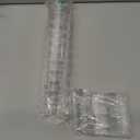 Zezzxu 2 oz Mini Dessert Cups with Spoons, 100 Pack Disposable Appetizer Cup Mousse Cups Small Plastic Wine Glasses for Serving Individual Pudding Shots, Cocktail, Trifle