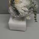 Mkono Small Artificial Flowers in Ceramic Vase 13.5" Centerpieces Coffee Table Decor, Silk Flower Arrangements for Home Decor Indoor Fake Flower Bouquet for Bathroom Dining Room Kitchen Wedding Brown (samll)