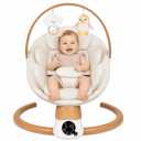 Suihuooo Electric Baby Swing for Infants, Portable Swing with Bluetooth,5 Speeds,3 Timers,10 Lullabies,5-Point Harness,Remote Control,White