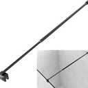 Shower Door Support Bar,27.5''- 47.2'' Stainless Steel Fixed Panel Telescopic Support Rod for1/4" to 3/8" Glass,Adjustable Wall to Glass Support Bar,Easy Install & Corrosion Resistant,Matte Black