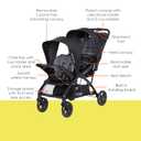 Baby Trend Sit N' Stand Double 2.0 Stroller, Dash Black