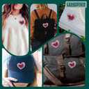 Romance Girlie Heart Patch, Size 3 Inches Iron On Bookish Embroidery Patches for Hats Clothes Backpacks Jeans, DIY Sew On Patches, Fabric Patches, Romance Reading Patches, Gift for Women Girl