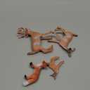 Skylety 4 Pieces Woodland Animals Figures Forest Figurines Deer Rabbit Squirrel Family Figurines Miniature Toys Cake Toppers for Christmas Birthday Party Baby Shower Decoration Favors