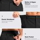 Pudolla Men's Casual Shorts 7"/9"/5" Lightweight Golf Shorts with 3 Pockets Stretch Quick Dry Comfy Work Shorts (Black, M)