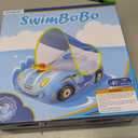 Swimbobo Toddler Pool Float Inflatable Car Baby Swim Float with Adjustable Sun Canopy and Safety Seat Pool Toys for Kids 3+ Years Old (Blue Sports Car)