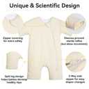Baby Transition Sleep Sack 3-6 Months 100% Cotton Warm Thick Transition Swaddles for Newborns Infant Long Sleeve Sleep Sack with Feet Baby Wearable Blanket 2-Way Zipper Easy Diaper Changes