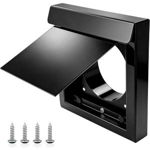 4 Inch Dryer Vent Guard,Magnetic Dryer Vent Cover Outside,Bathroom and Dryer Vent Cover,Dryer Wall Vent -Black