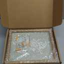 Liswit Framed Boho Wall Art Set of 4 for Wooded Minimalist Botanical Print Wall Art for Rustic Vintage Farmhouse Home Kitchen Wall Decor (Brown, 8"x10")